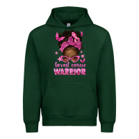 Forest Green afro messy bun breast cancer warrior Urban Hoodie - texasbilliewilder