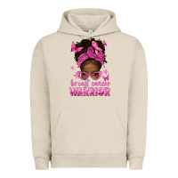 Afro Messy Bun Breast Cancer Warrior Urban Hoodie | Teevron