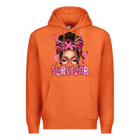 Carrot breast cancer survivor afro messy bun Premium Hoodie - texasbilliewilder