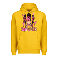 Lemon breast cancer survivor afro messy bun Premium Hoodie - texasbilliewilder