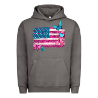 Pigment Tornado American flag breast cancer with ribbon Urban Hoodie - texasbilliewilder