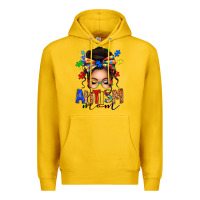 Lemon autism mom afro messy bun Premium Hoodie - texasbilliewilder