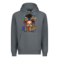 Rock autism mom afro messy bun Premium Hoodie - texasbilliewilder