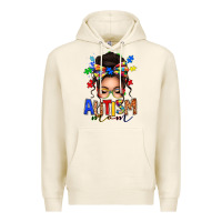 Tofu autism mom afro messy bun Premium Hoodie - texasbilliewilder