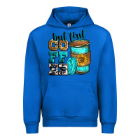 Cobalt but first coffee Urban Hoodie - Zillion Design Studio