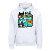 White but first coffee Urban Hoodie - Zillion Design Studio