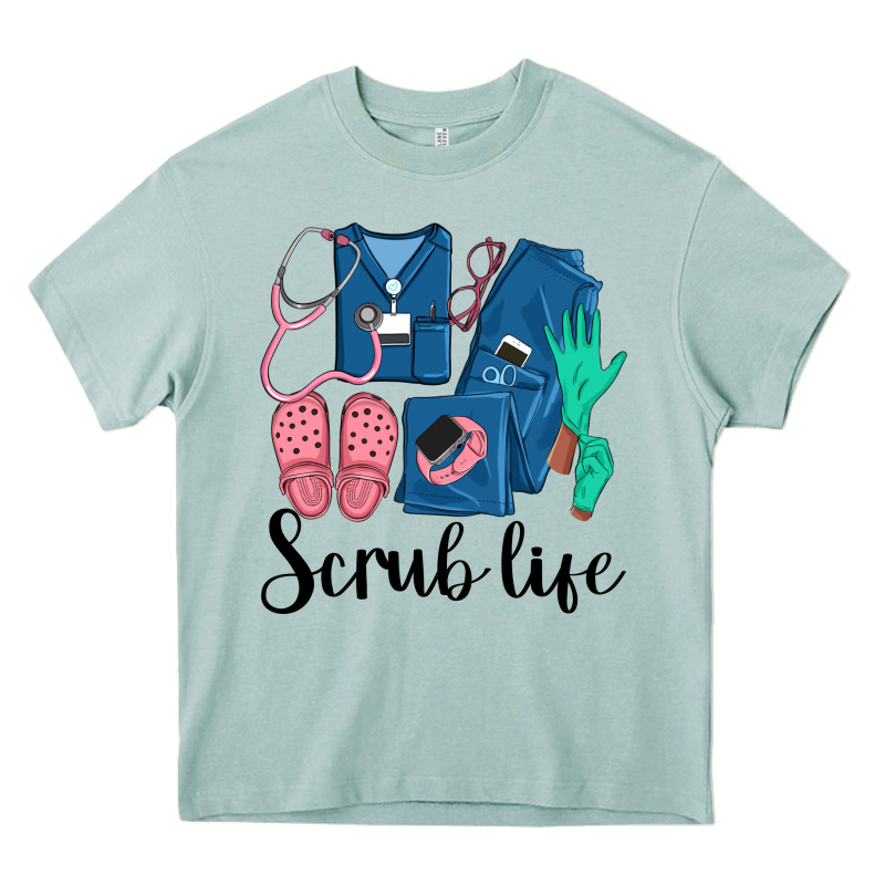 Scrub Life Nurse Heavy Core Tee by LillyAllenDesigns | Teevron