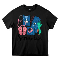 Black Scrub Life Nurse Heavy Core Tee - LillyAllenDesigns