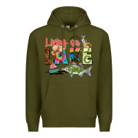 Army Green living on lake time Premium Hoodie - Zillion Design Studio