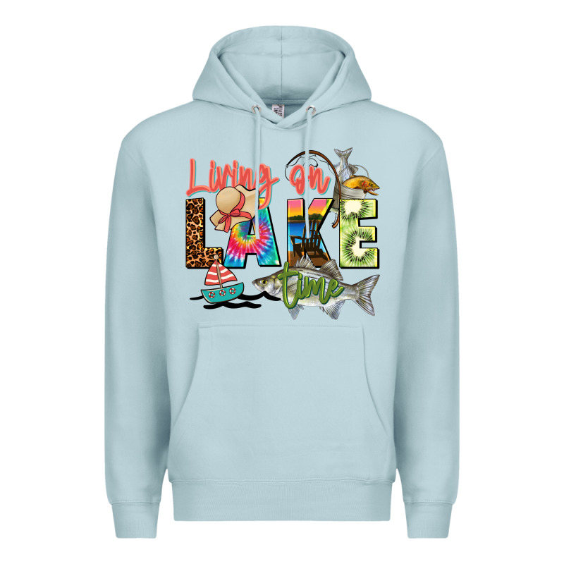 Living On Lake Time Premium Hoodie by Zillion Design Studio | Teevron