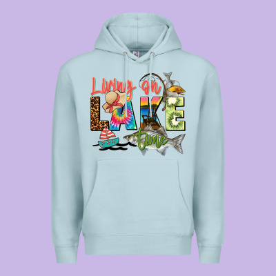 Living On Lake Time Premium Hoodie Designed By Zillion Design Studio
