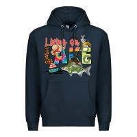 Navy living on lake time Premium Hoodie - Zillion Design Studio