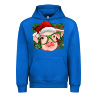 Cobalt christmas pig Urban Hoodie - RanaPortraitStore