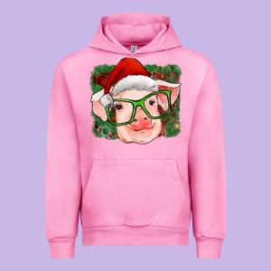 Christmas Pig Urban Hoodie Designed By Ranaportraitstore