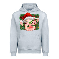 Heather Grey christmas pig Urban Hoodie - RanaPortraitStore