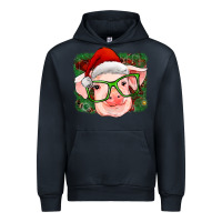 Navy christmas pig Urban Hoodie - RanaPortraitStore