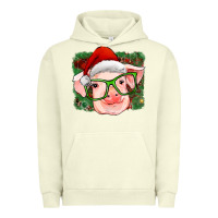 Pigment Pistachio christmas pig Urban Hoodie - RanaPortraitStore