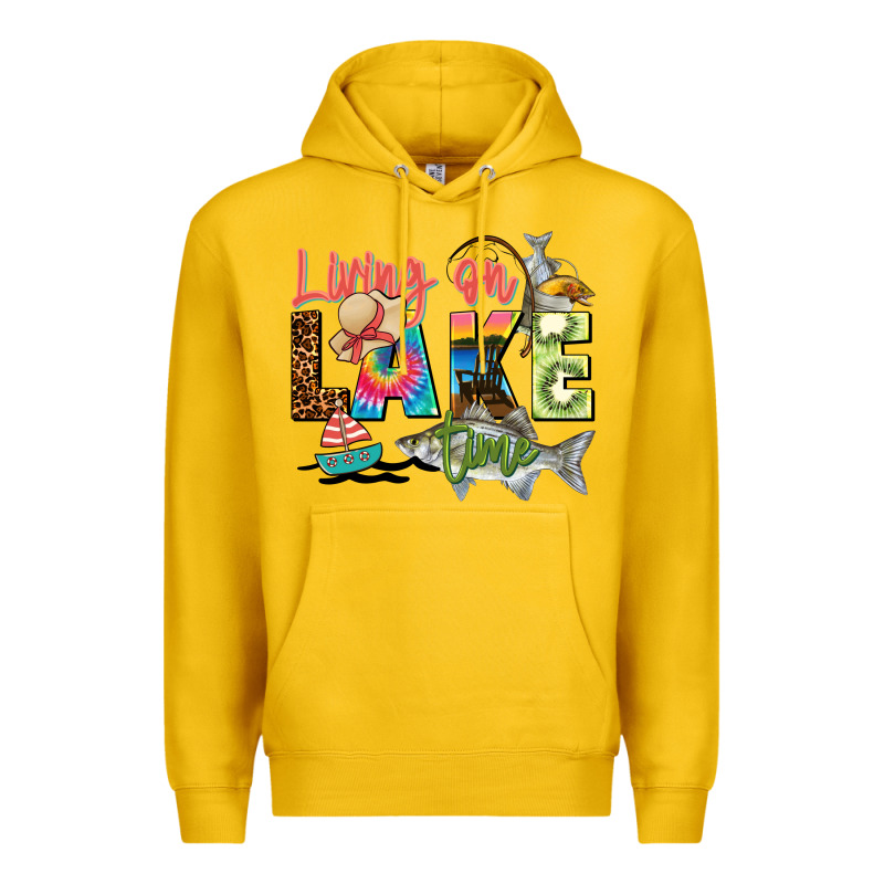 Living On Lake Time Premium Hoodie by Zillion Design Studio | Teevron