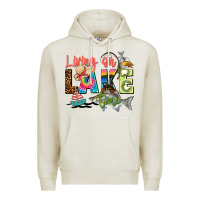 Oatmeal Heather living on lake time Premium Hoodie - Zillion Design Studio