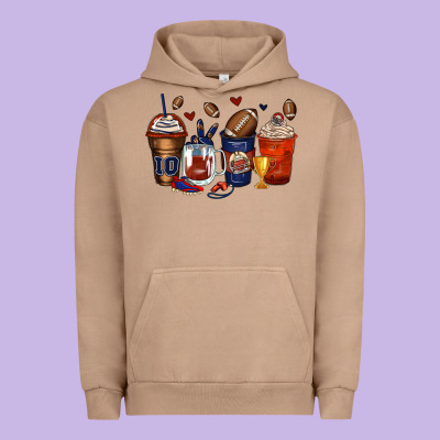American Football Coffee Cups Urban Hoodie Designed By Zillion Design Studio