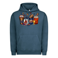 Pigment Midnight Navy american football coffee cups Urban Hoodie - Zillion Design Studio