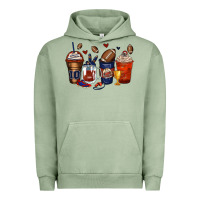 Pigment Oil Green american football coffee cups Urban Hoodie - Zillion Design Studio