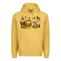 Antique Gold butterfly coffee cups Premium Hoodie - Zillion Design Studio