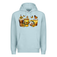 Blue Mist butterfly coffee cups Premium Hoodie - Zillion Design Studio