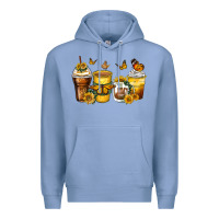 Colony Blue butterfly coffee cups Premium Hoodie - Zillion Design Studio