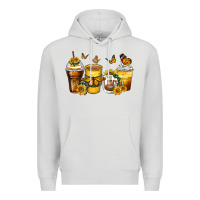 Dove Grey butterfly coffee cups Premium Hoodie - Zillion Design Studio