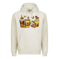 Oatmeal Heather butterfly coffee cups Premium Hoodie - Zillion Design Studio