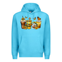 Ocean Blue butterfly coffee cups Premium Hoodie - Zillion Design Studio