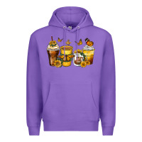 Purple butterfly coffee cups Premium Hoodie - Zillion Design Studio