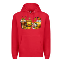 Red butterfly coffee cups Premium Hoodie - Zillion Design Studio