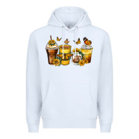 White butterfly coffee cups Premium Hoodie - Zillion Design Studio