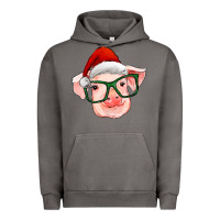 Pigment Tornado christmas pig with santa claus hat Urban Hoodie - RanaPortraitStore
