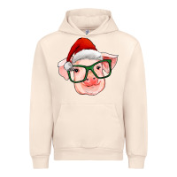 Sandshell christmas pig with santa claus hat Urban Hoodie - RanaPortraitStore