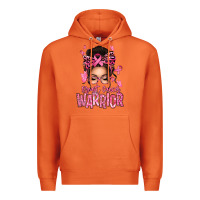 Carrot brest cancer warrior afro messy bun Premium Hoodie - texasbilliewilder