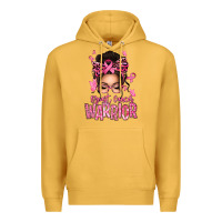Mustard brest cancer warrior afro messy bun Premium Hoodie - texasbilliewilder