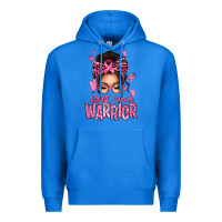 True Royal brest cancer warrior afro messy bun Premium Hoodie - texasbilliewilder