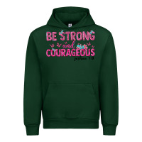 Forest Green be strong and courageous Urban Hoodie - texasbilliewilder