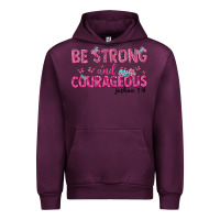 Mauve Wine be strong and courageous Urban Hoodie - texasbilliewilder