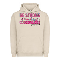 Pigment French Oak be strong and courageous Urban Hoodie - texasbilliewilder