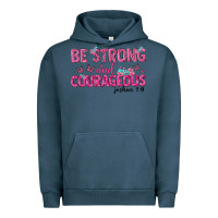 Pigment Midnight Navy be strong and courageous Urban Hoodie - texasbilliewilder