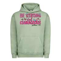 Pigment Oil Green be strong and courageous Urban Hoodie - texasbilliewilder