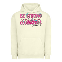 Pigment Pistachio be strong and courageous Urban Hoodie - texasbilliewilder