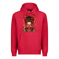 Cardinal just a girl who loves christmas afro messy bun Premium Hoodie - texasbilliewilder