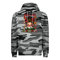 Slate Camo just a girl who loves christmas afro messy bun Premium Hoodie - texasbilliewilder