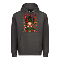 Smoke just a girl who loves christmas afro messy bun Premium Hoodie - texasbilliewilder