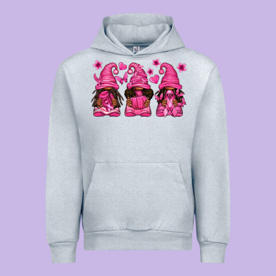 Breast Cancer Afro Gnomies Urban Hoodie Designed By Texasbilliewilder